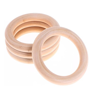 Penta Angel 10Pcs 70mm/2.75" Natural Unfinished Large Wooden Rings Circle Wood Pendant Connectors fo...