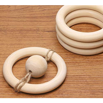 Penta Angel Wooden Craft Rings for DIY Projects and Crafts