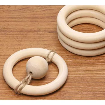 Penta Angel Wooden Craft Rings for DIY Projects and Crafts