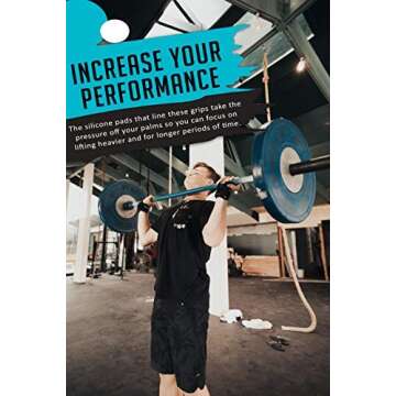 RIMSports Weight Lifting Grips with Wrist Straps - Lifting Straps with Power Grip for Deadlifts - Weightlifting Gloves for Max Weight & Reps - Non-Slip Weight Lifting Straps with Lifting Grips (Pair)