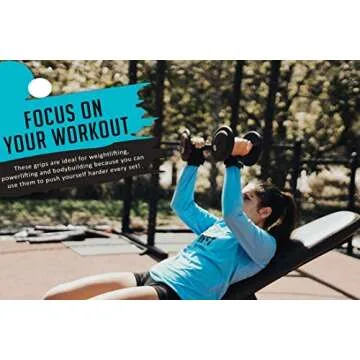 RIMSports Weight Lifting Grips with Wrist Straps - Lifting Straps with Power Grip for Deadlifts - Weightlifting Gloves for Max Weight & Reps - Non-Slip Weight Lifting Straps with Lifting Grips (Pair)