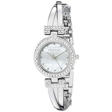 Elegant Anne Klein Silver-Tone Watch & Bracelet Set