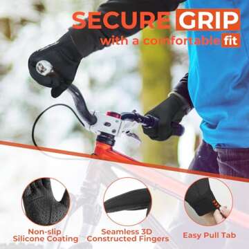 HANDLANDY Winter Running Gloves for Women & Men, Windproof Water-Resistant Thermal Touchscreen Liner...