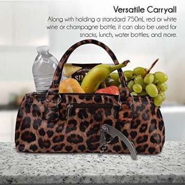 Primeware Wine Clutch Bag (Thermal Insulated) Trendy Women's Carry Tote | Holds Red & White 750mL Bo...