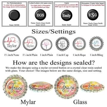 Custom EKG Heart Stethoscope Name Tag - Personalized ID Tag