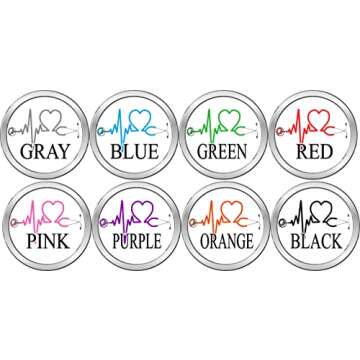 Custom EKG Heart Stethoscope Name Tag - Personalized ID Tag