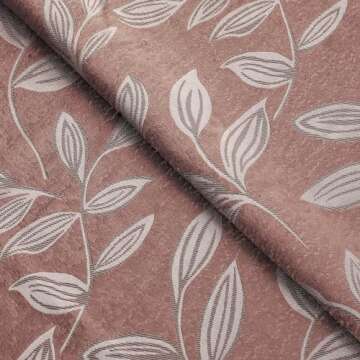 Superior Blackout Curtains, Room Darkening Window Accent for Bedroom, Sun Blocking, Thermal, Modern Bohemian Curtains, Leaves Collection, Set of 2 Panels, Rod Pocket - 42 in x 108 in, Copper