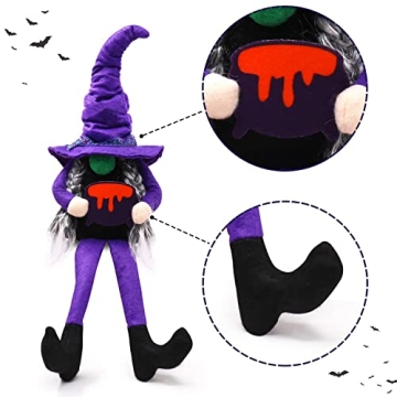 CiyvoLyeen Halloween Dangle Leg Gnomes Set of 3 Decorations