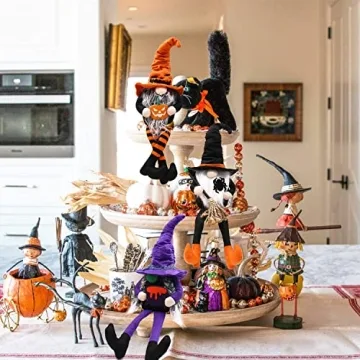 CiyvoLyeen Halloween Dangle Leg Gnomes Set of 3 Decorations