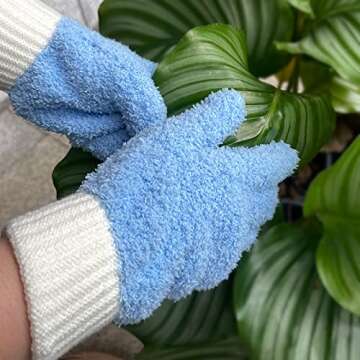 MIG4U Microfiber Dusting Gloves Washable Reusable Cleaning Mittens Gloves Kitchen House Cleaning Car...
