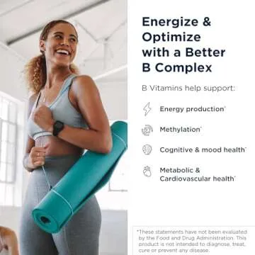 Designs for Health Methylated B Complex - Vegan B Vitamins for Energy & Mood Support (60 Capsules)
