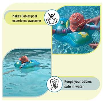 Mr. Pen- Inflatable Baby Swim Float, for Ages 6-30 Months, Blue, Waist Ring Inflatable Baby Pool Float, Infant Swim Float, Baby Pool Toys, Infant Floats for Pool, Baby Swimming Float