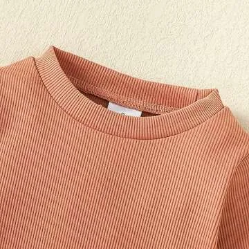 OPAWO Long Sleeve Onsies for Baby Girls' Bodysuits Newborn 3 Pack Newborn Ribbed Fall Baby Girl Romper Undershirt 12-18 Month