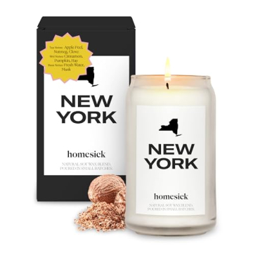 Homesick New York Candle - Long-Lasting Scented Soy Candle