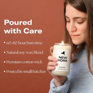 Homesick New York Candle - Long-Lasting Scented Soy Candle