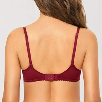 DOBREVA Sexy Lace Push Up Bra Plus Size Sheer Balconette
