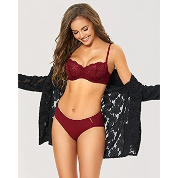 DOBREVA Sexy Lace Push Up Bra Plus Size Sheer Balconette