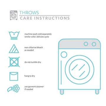 Lush Decor Herringbone Stripe Cotton Woven Blanket 60x50