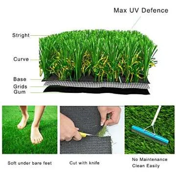 GT LIFE Artificial Grass Rug for Dogs with Drainage Holes