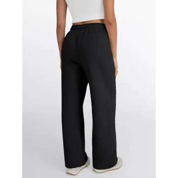 Trendy Queen Womens Wide Leg Sweatpants High Waisted