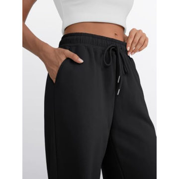 Trendy Queen Womens Wide Leg Sweatpants High Waisted