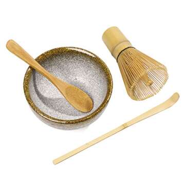 KAISHANE Matcha Bowl Chawan Traditional Hand-Crafted Tea Bowl for Japanese Tea Ceremony or Everyday Use