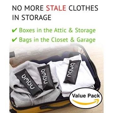 bmbu Charcoal Shoe Deodorizers - Natural Odor Eliminators