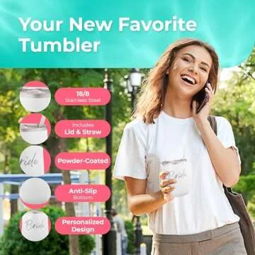 Stainless Steel Bridal Tumbler for Engagement and Wedding Gifts