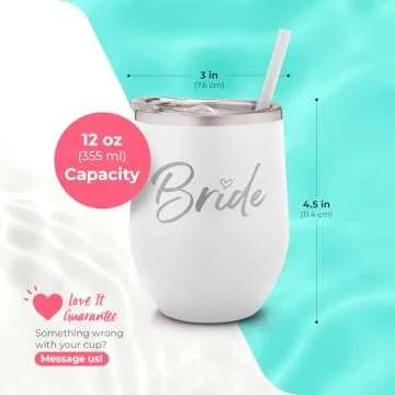 Stainless Steel Bridal Tumbler for Engagement and Wedding Gifts