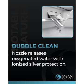 SWAN S-Pro Toilet - Smart Bidet One Piece Toilet for Bathrooms Warm Water Sprayer, Heated Seat, Automatic Flushing, LED lights, Auto Open & Close, Air Dryer| Luxury Smart Toilet | App Enabled |