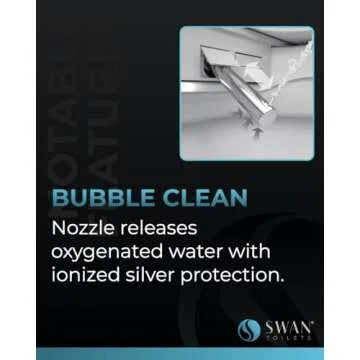 SWAN S-Pro Toilet - Smart Bidet One Piece Toilet for Bathrooms Warm Water Sprayer, Heated Seat, Automatic Flushing, LED lights, Auto Open & Close, Air Dryer| Luxury Smart Toilet | App Enabled |