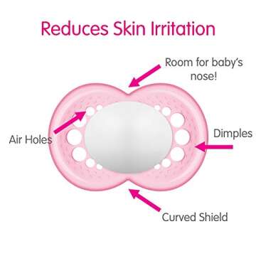 MAM Original Day & Night Baby Pacifier, Nipple Shape Helps Promote Healthy Oral Development, Glows in The Dark, 3 Pack, 16+ Months, Girl, Design May Vary, 3 Count (Pack of 1)