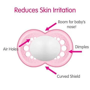 MAM Original Day & Night Baby Pacifier, Nipple Shape Helps Promote Healthy Oral Development, Glows in The Dark, 3 Pack, 16+ Months, Girl, Design May Vary, 3 Count (Pack of 1)