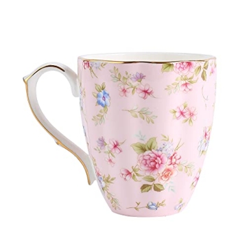 Elegant 13oz Flora Bone China Mug for Women - Gift Ready