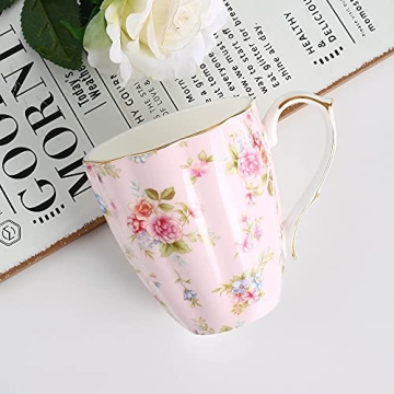 Elegant 13oz Flora Bone China Mug for Women - Gift Ready
