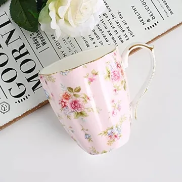 Elegant 13oz Flora Bone China Mug for Women - Gift Ready