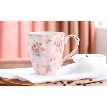 Elegant 13oz Flora Bone China Mug for Women - Gift Ready