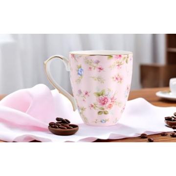 Elegant 13oz Flora Bone China Mug for Women - Gift Ready