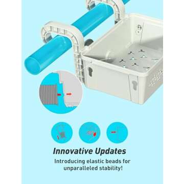 POOLHACKER 2024 Upgrade 2 Sets Poolside Storage Basket, Above Ground Pool Accessories, Swimming Pool Storage Basket with Pool Cup Holder, Poolside Storage to Organize Cup Towel