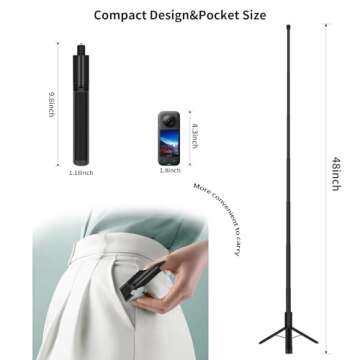 Auto Face Tracking Tripod for TIK Tok Vlog, No App Required, 360° Rotation Face Body Track Selfie Stick Phone Camera Mount, Rechargeable Wireless Smart Shooting Holder for Live Videos