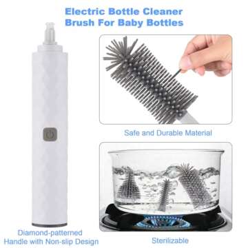 WHNL Electric Bottle Brush Cleaner Set for Easy Cleaning