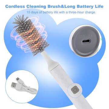 WHNL Electric Bottle Brush Cleaner Set for Easy Cleaning