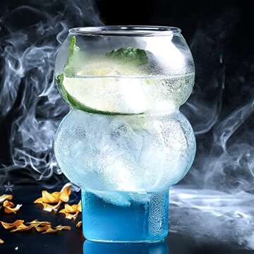 Creative Gourd Cocktail Glass Set of 2, Martini Glasses Novelty Drink Cup Wine Goblets Champagne Cups, Ideal Gifts for Housewarming, Wedding, Birthday Celebrations - CG04