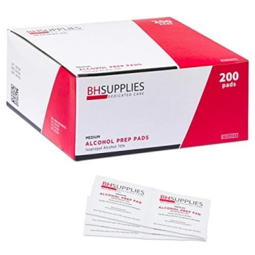 Premium Alcohol Prep Pads - 200 Sterile Wipes for Hygiene
