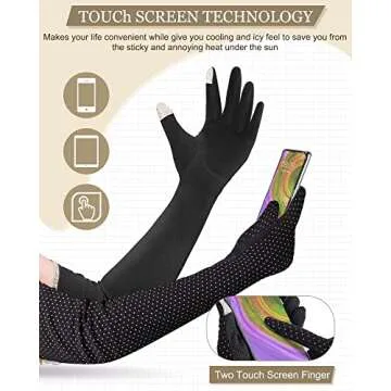 3 Pairs Women UV Sun Protection Driving Gloves Summer