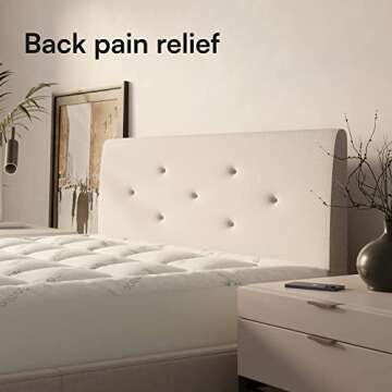 Ultra Soft Queen Size Mattress Topper - Viscose Made from Bamboo Pillow Top Mattress Pad for Back Pain Relief - Naturally Cooling for Hot Sleepers, Green