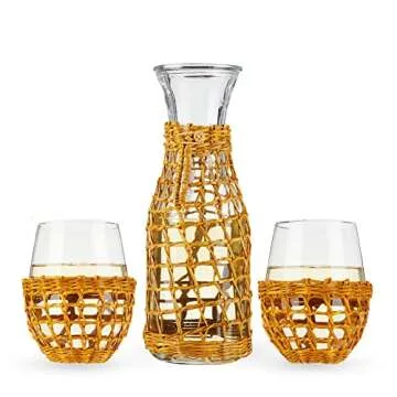 Twine Island Wine Glasses Set with Carafe