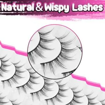 Veleasha Manga Eyelashes Spiky Style 10 Pairs Natural Look