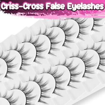 Veleasha Manga Eyelashes Spiky Style 10 Pairs Natural Look