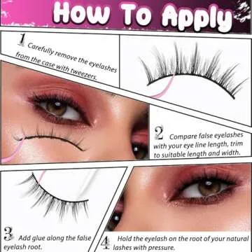 Veleasha Manga Eyelashes Spiky Style 10 Pairs Natural Look